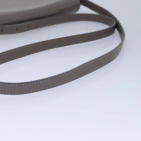 BURBERRY Shoulder Bag Patent leather Gray Gold Auth bs17639 - Picture 8 of 16